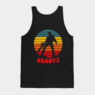 Vintage Groovy Horror Movie Quote 80's Retro Tank Top